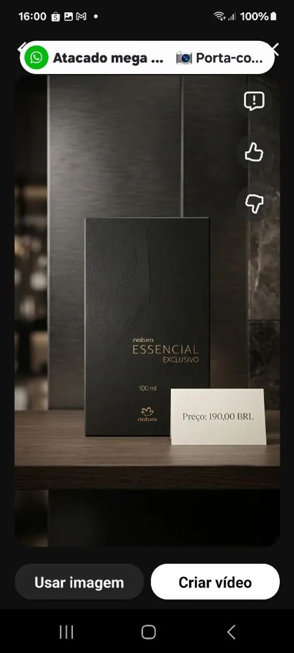 Perfume Natura Essencial Exclusivo 100ml Original