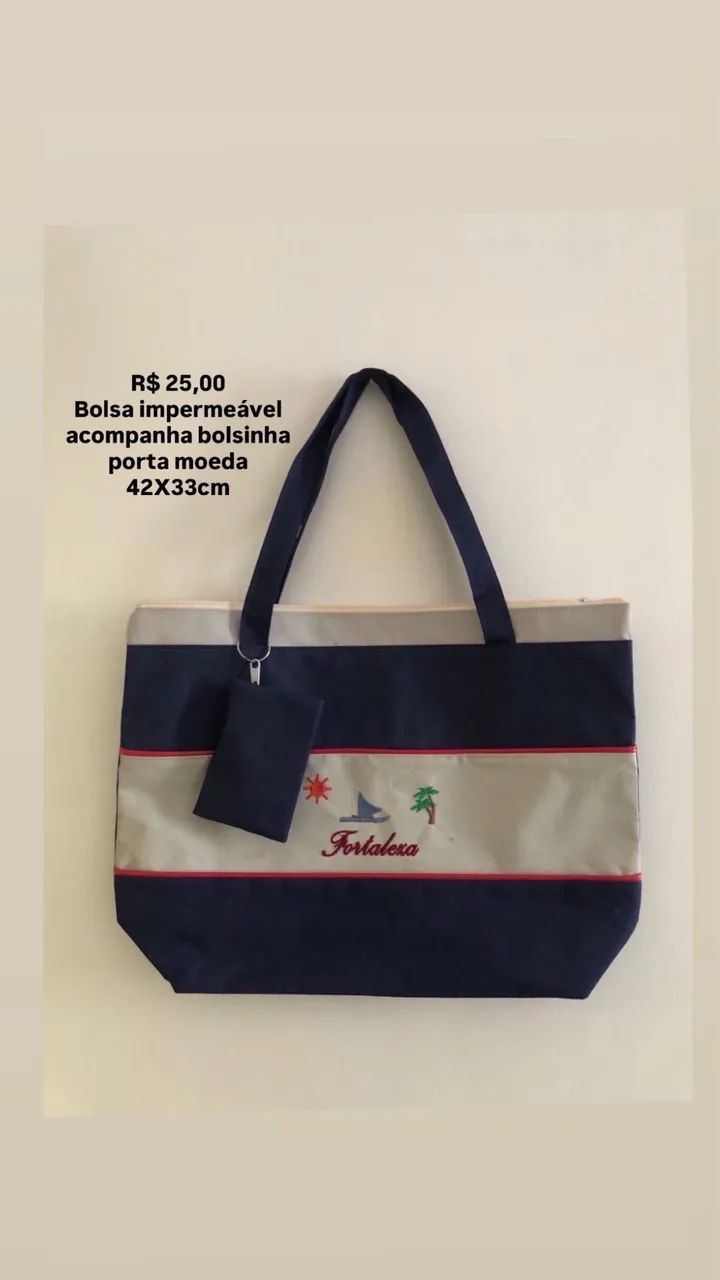 Bolsa de praia com Bolsinha porta moeda - Foto 2