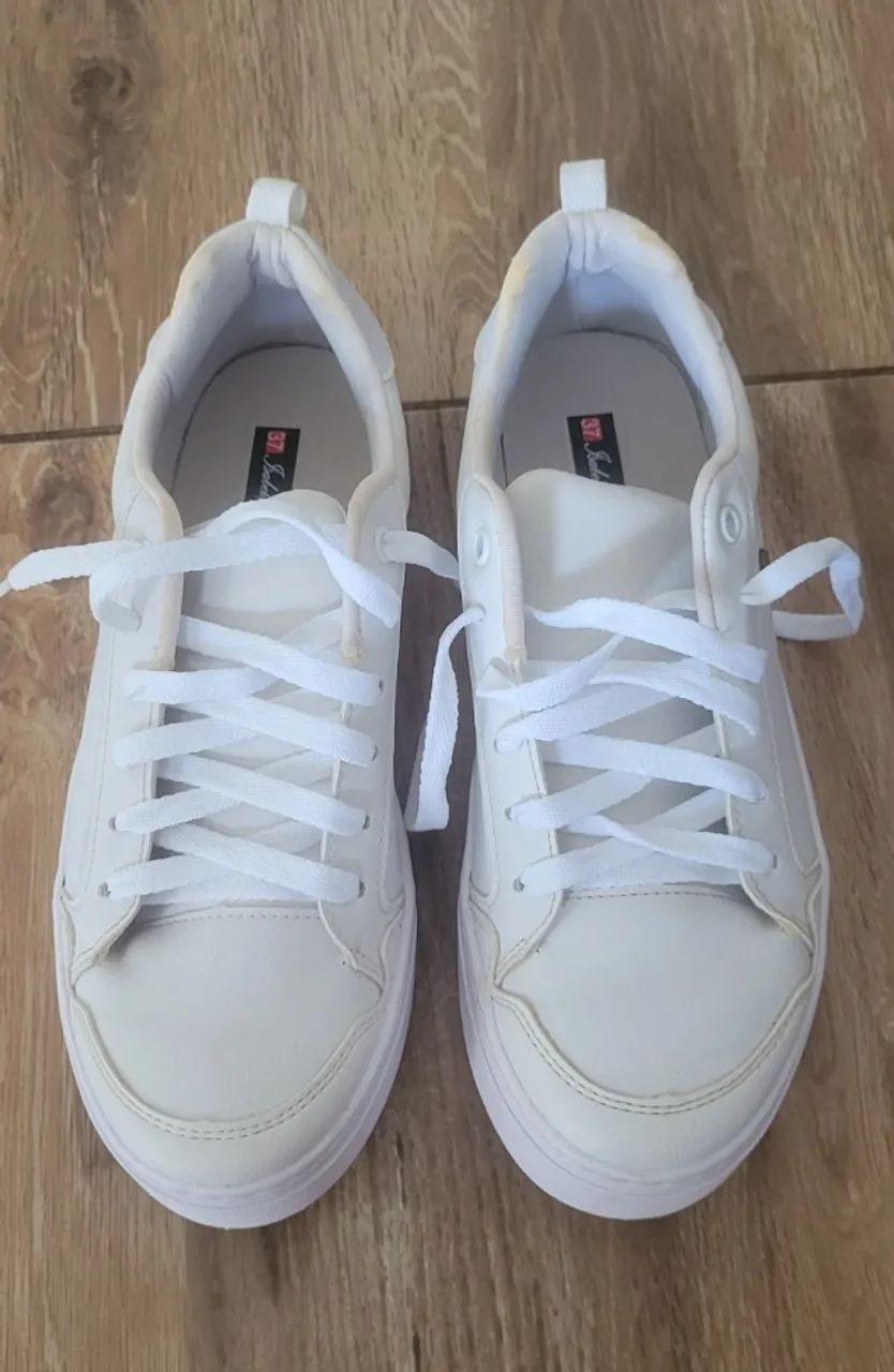 Tênis Feminino Branco N°37 (NUNCA USADO)