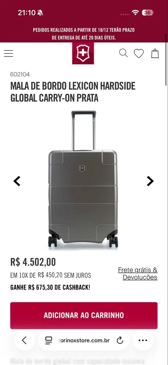 mala de bordo victorinox lexicon - Foto 2