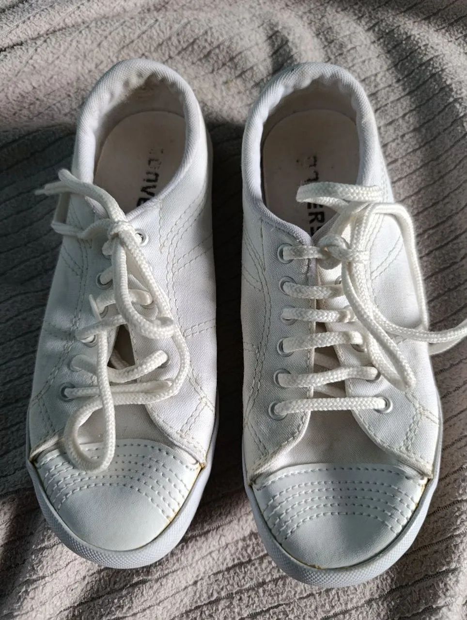 All star converse branco em tecido grosso 