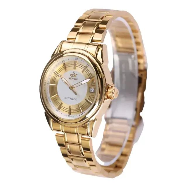 Rélogio Automático Dourado Conservado - Foto 4