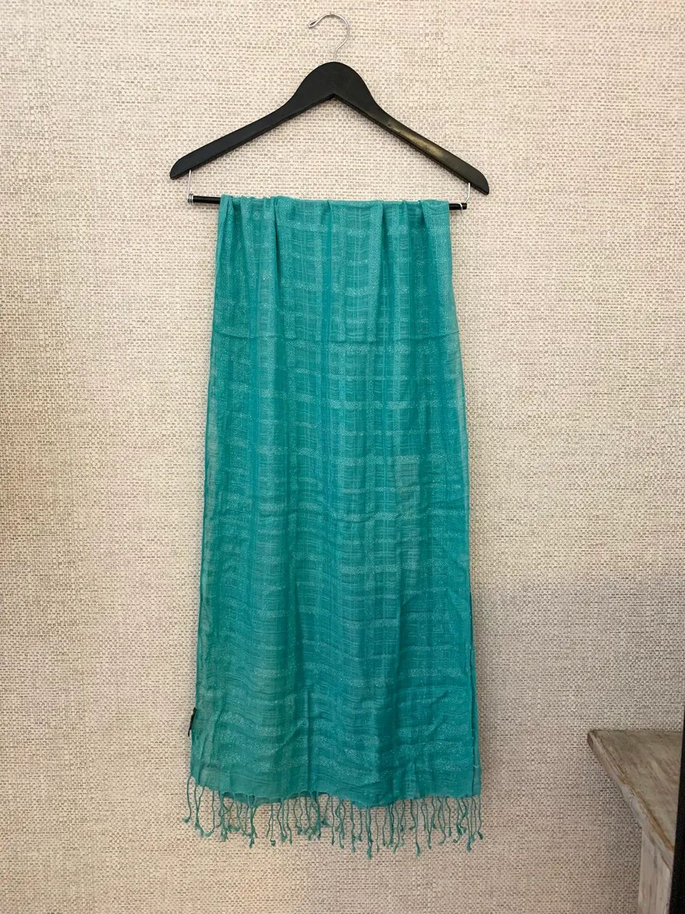 Novo - cachecol indiano comprado na argentina - retangular - verde - Foto 2