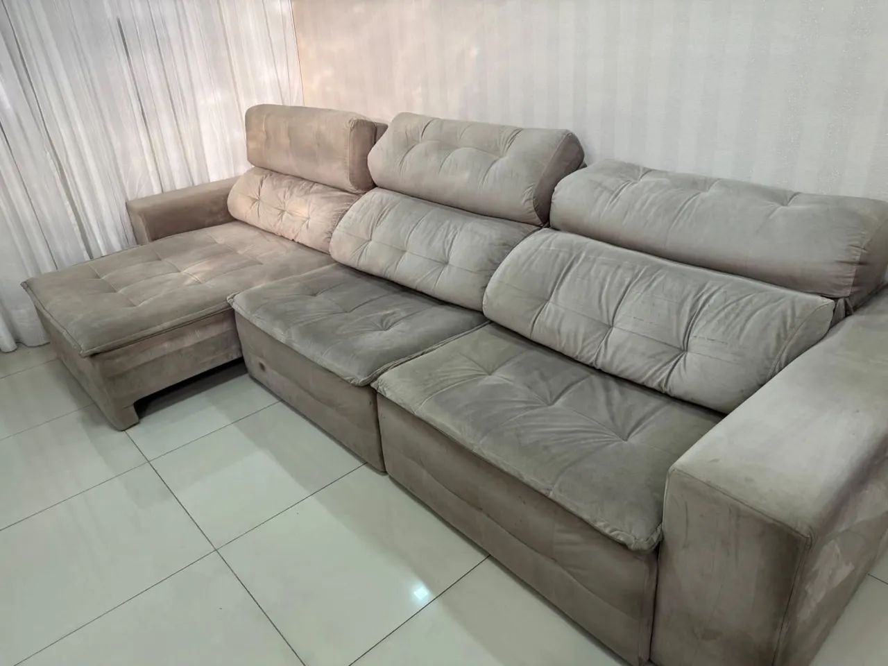 SOFÁ RETRÁTIL E RECLINÁVEL - 3,50 m   - Foto 2