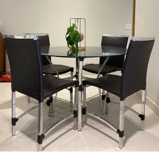 Conjunto de mesa Área Externa -  Alumínio!