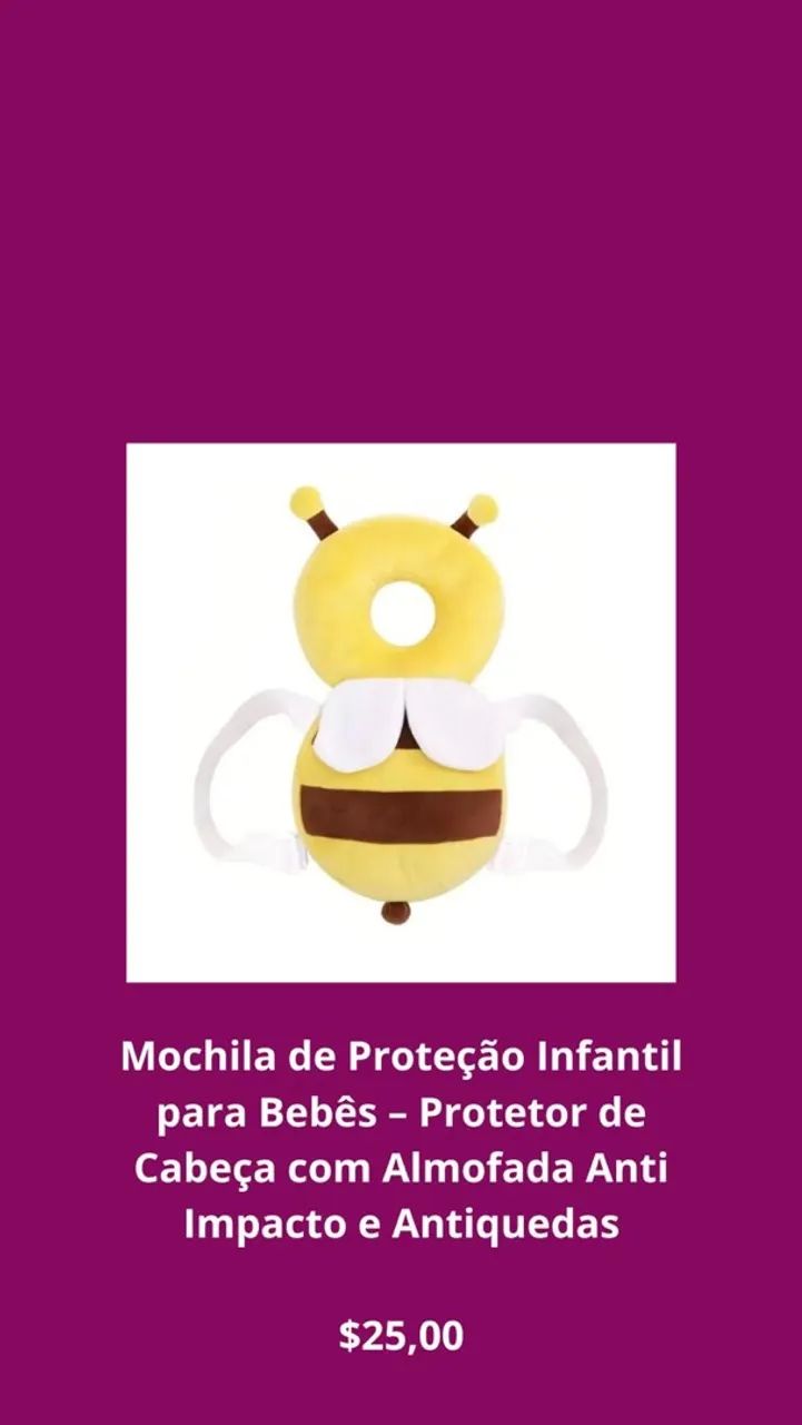 Protetor de cabeça bebê 