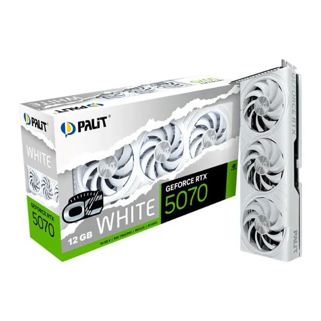 Placa de Video Palit GeForce RTX 5070 White OC, 12GB, GDDR7 + jogo