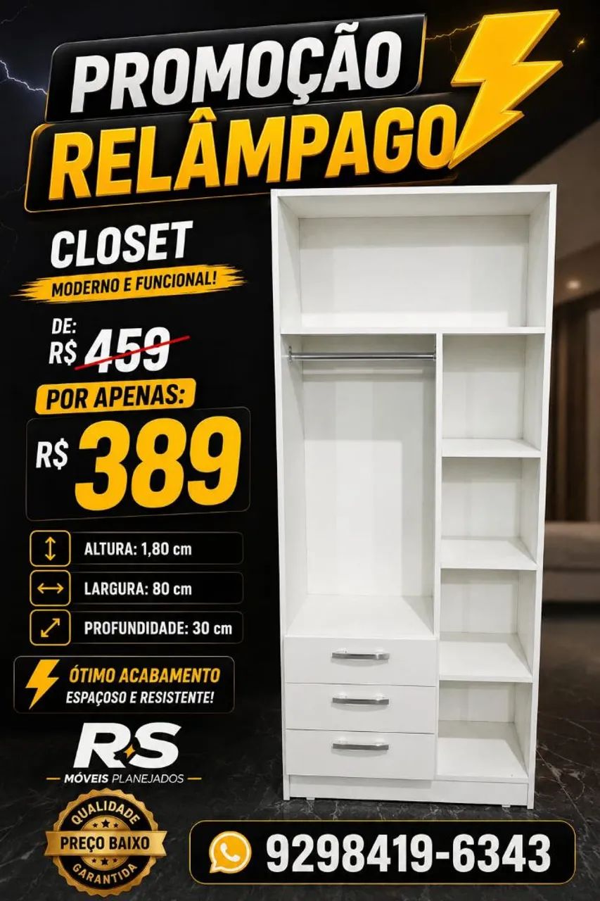 CLOSET promoção 