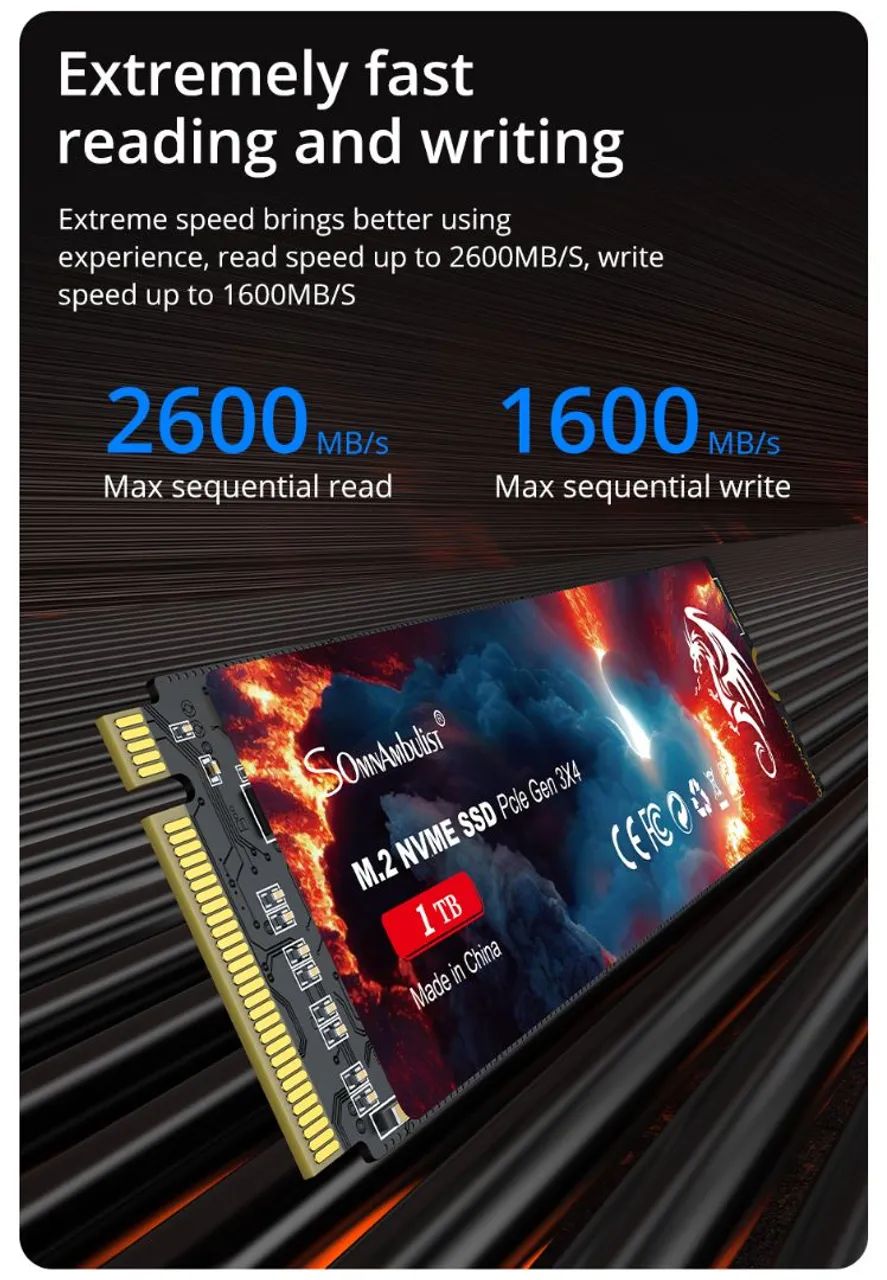 SSD Nvme Somnanbulist 128gb