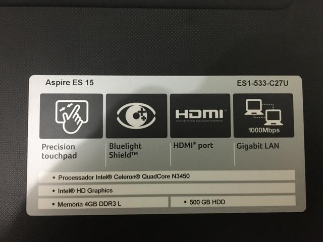 Notebook Acre ES1-533-C27U - Foto 3