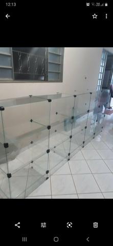 Balcão atendimento vidro modulado novo