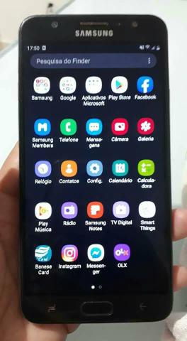 J7 prime 2 desbloqueio facial 32gb flash frontal aceito cartão