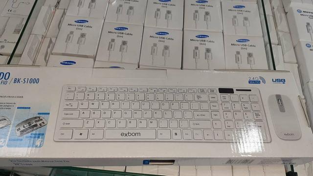 Combo de teclado e mouse sem fio multimídia Abntli exbom ac cartão - Foto 2