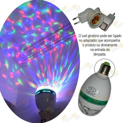 Entrega Grátis * Lâmpada Giratória Jogo de Luz Bivolt * Chame no Whats - Foto 4