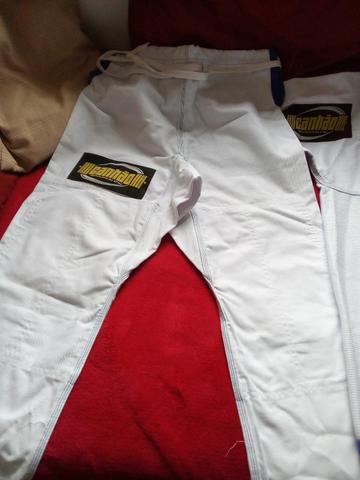 Kimono Jiu Jitsu Canhão Branco A2 Novo, Trançado Leve Para Treino e Competição! - Foto 5