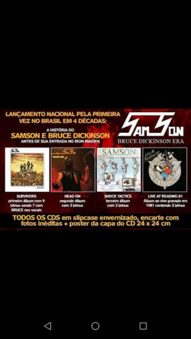 4CDs Samson - os 4 álbuns da fase com Bruce Dickinson - Foto 3