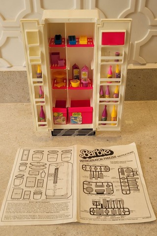 Brinquedo Geladeira Barbie Mattel 1978 c manual original