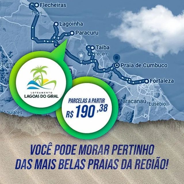 GF- Loteamento Lagoas do Giral em Paracuru - Ce, pertinho da Praia e do CentroLn@Da2O$#6ll