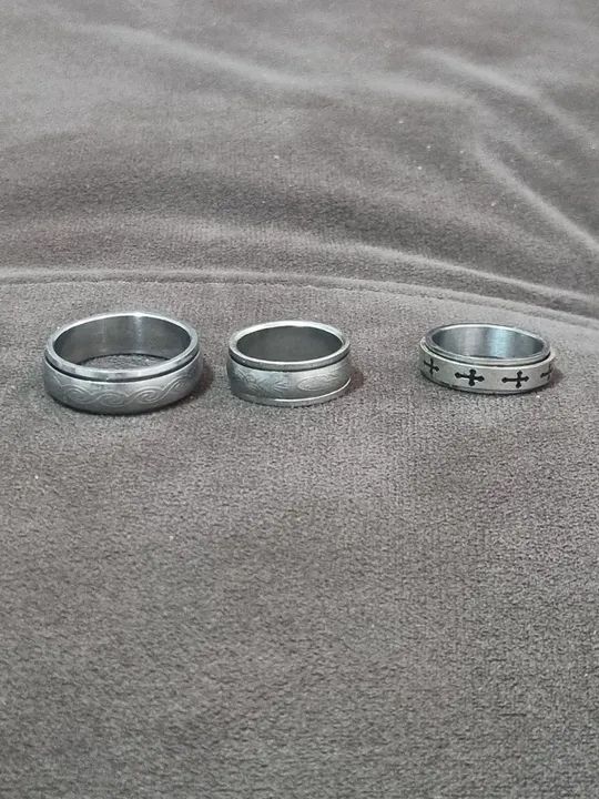 Anel Aço Inox giratórios - Estilo Viking, Cruzes e Corda - Foto 3