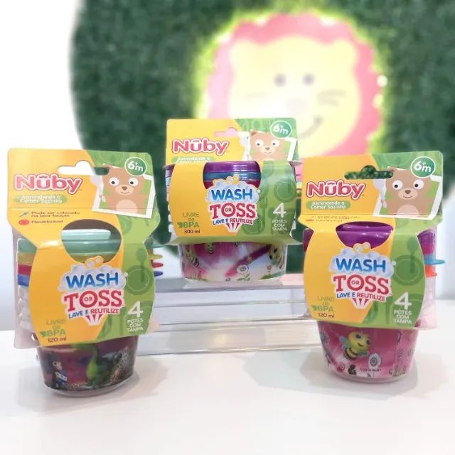 Kit 4 potes de armazenamento decorados