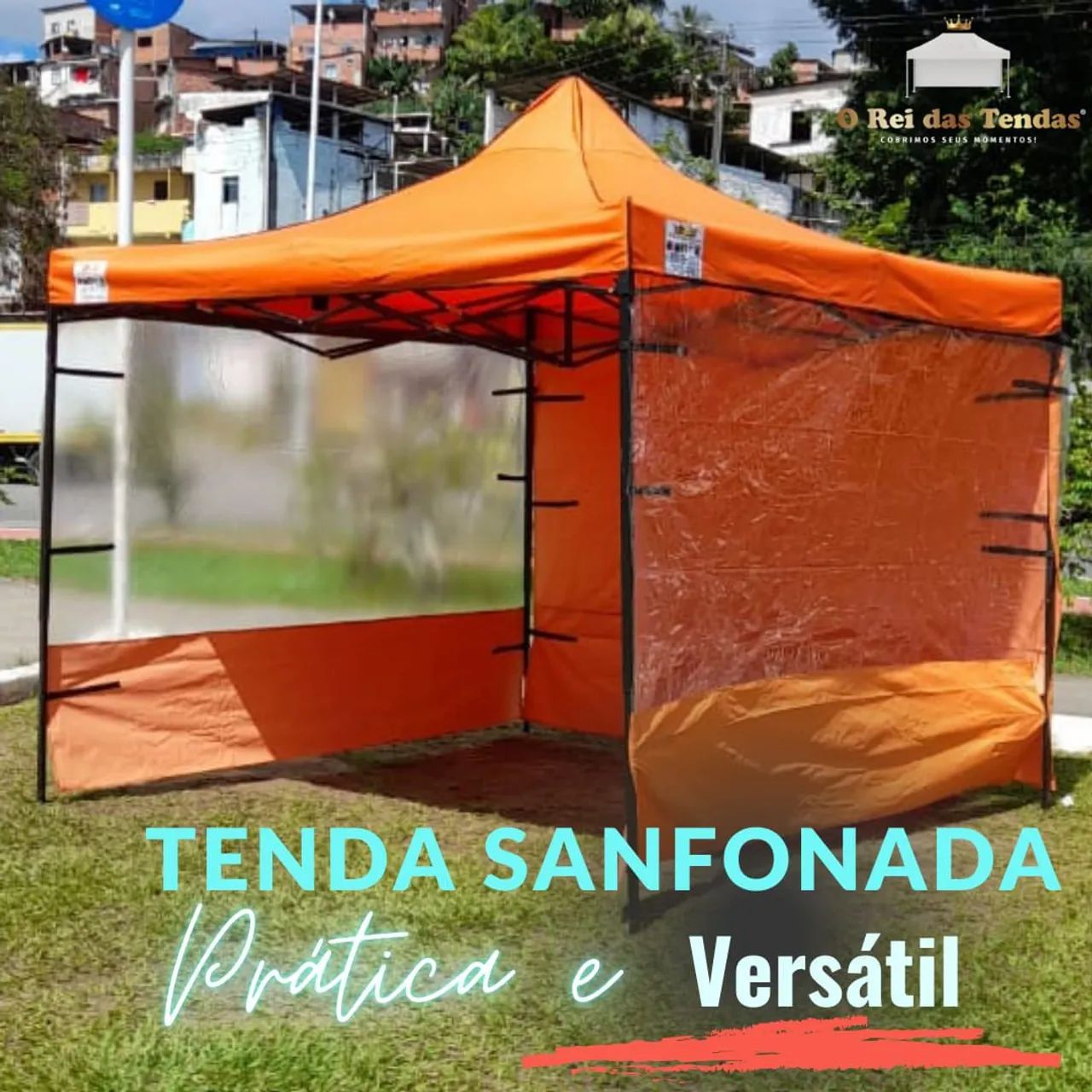 Gazebo 3x3 com Laterais sanfonada - Novo - Foto 2