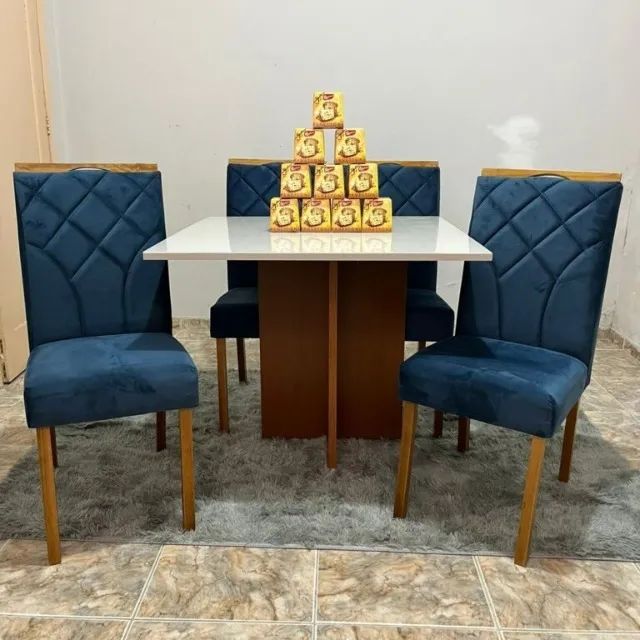 Pague no ato do recebimento, agende já! Mesa 4 Lugares Modelo 0004 Quadrada  - Foto 4