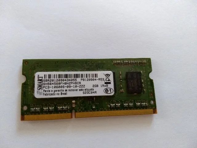Memória Notebook 2gb Ddr3 Pc3 10600s 1333 Mhz