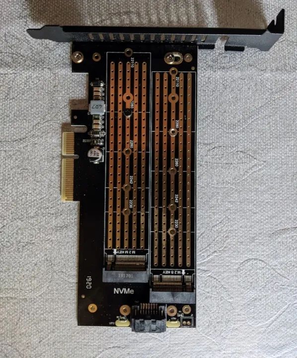 Placa Adaptador PCIe para 2x SSD M.2 - JEYI - Foto 2