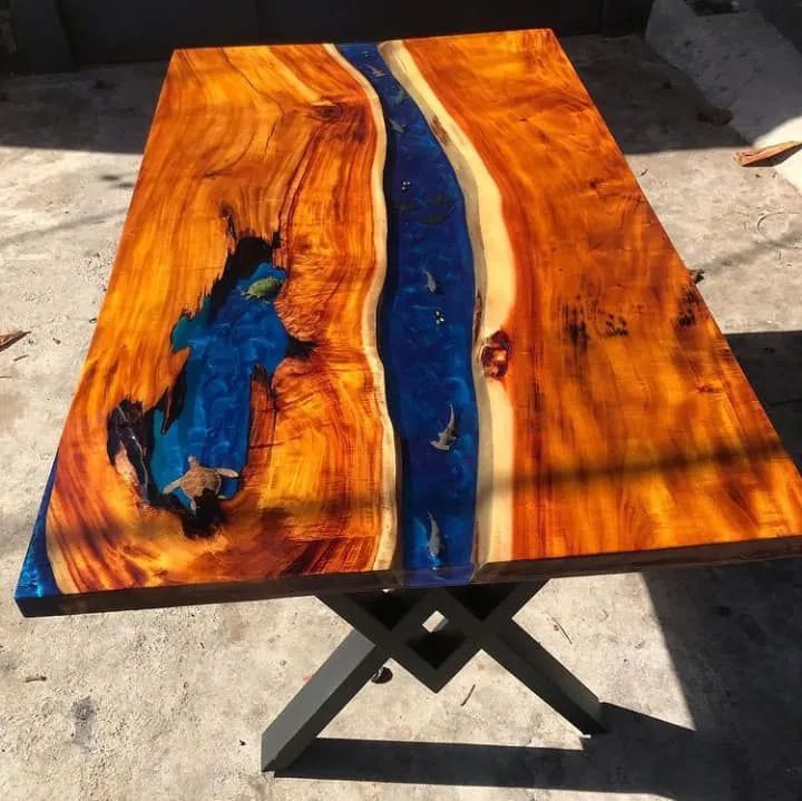 Mesa de Madeira e resina epoxi - Foto 2