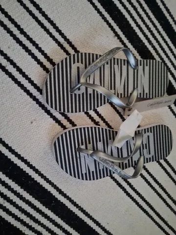 Chinelo de Dedo Listrado Infantil - Tamanho 31/32 - Foto 3