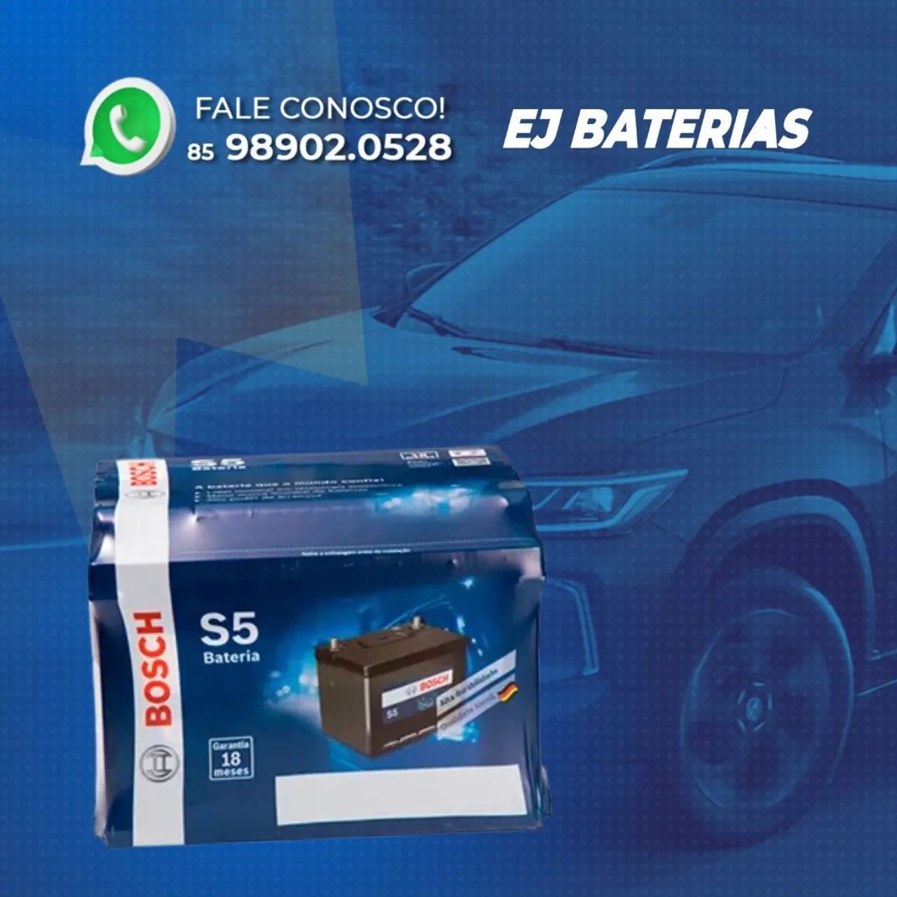 Bateria 100 amperes de caminhão e gerador 