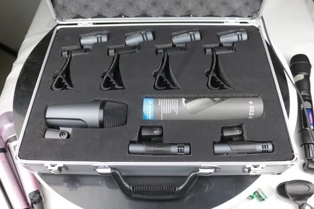 Microfone para bateria acústica sennheiser com maleta
