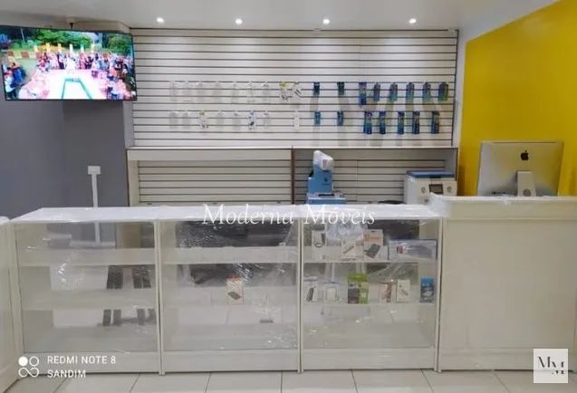 Balcão Caixa + 3 Balcões Vitrine - 100% madeira MDF - Foto 2