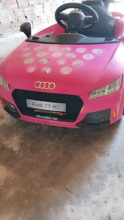 Carrinho Elétrico Audi TT RS Rosa