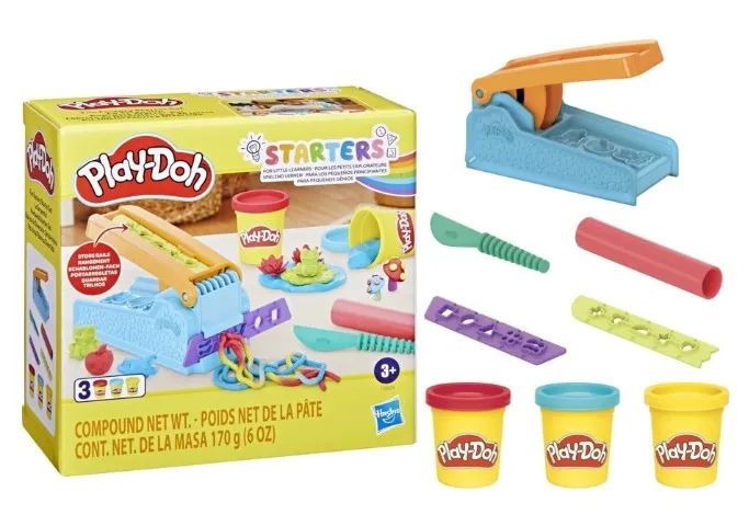 massinha de modelar play-doh kit inicial fabrica divertida hasbro