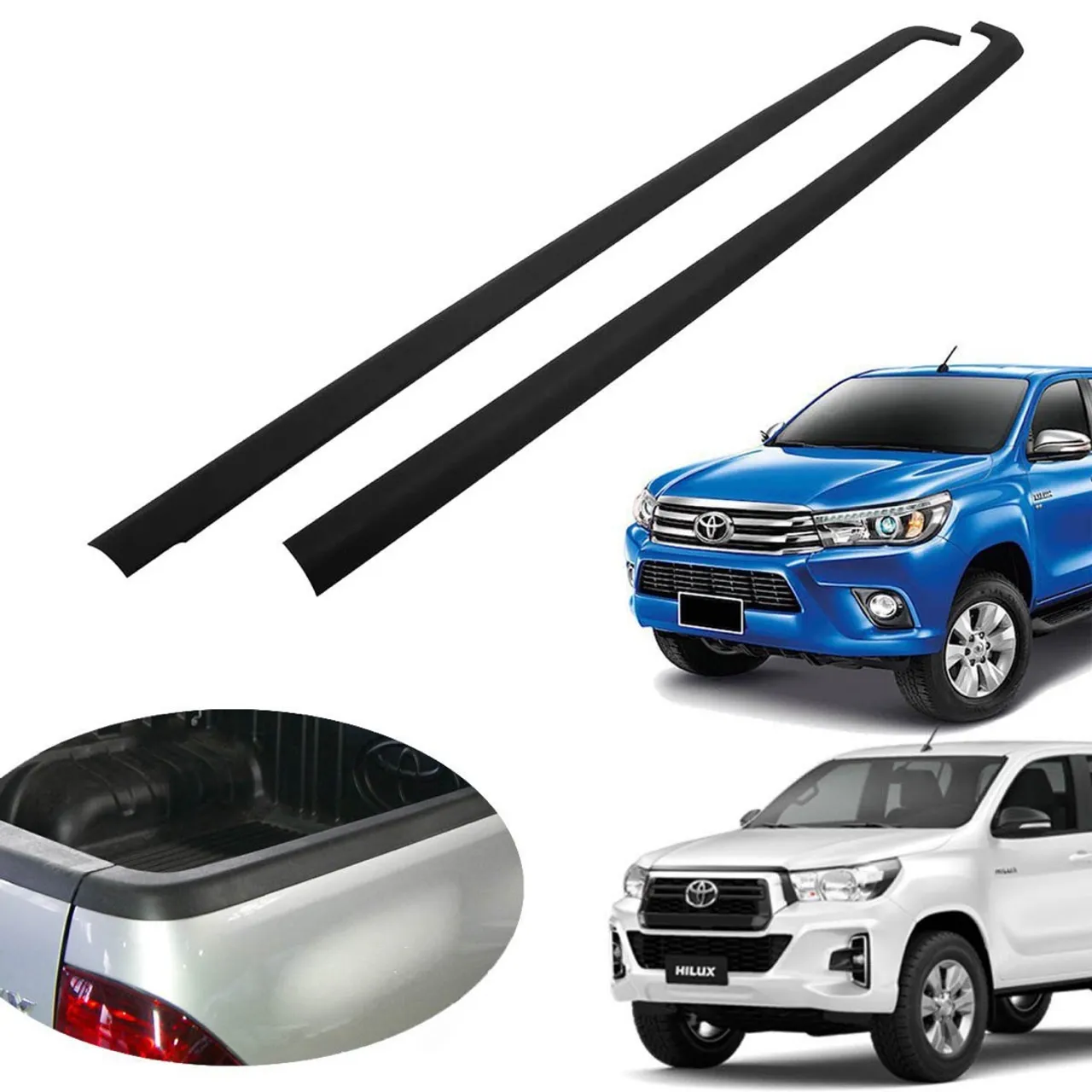 Protetor borda caçamba Bepo Hilux cabine dupla 2016 a 2024