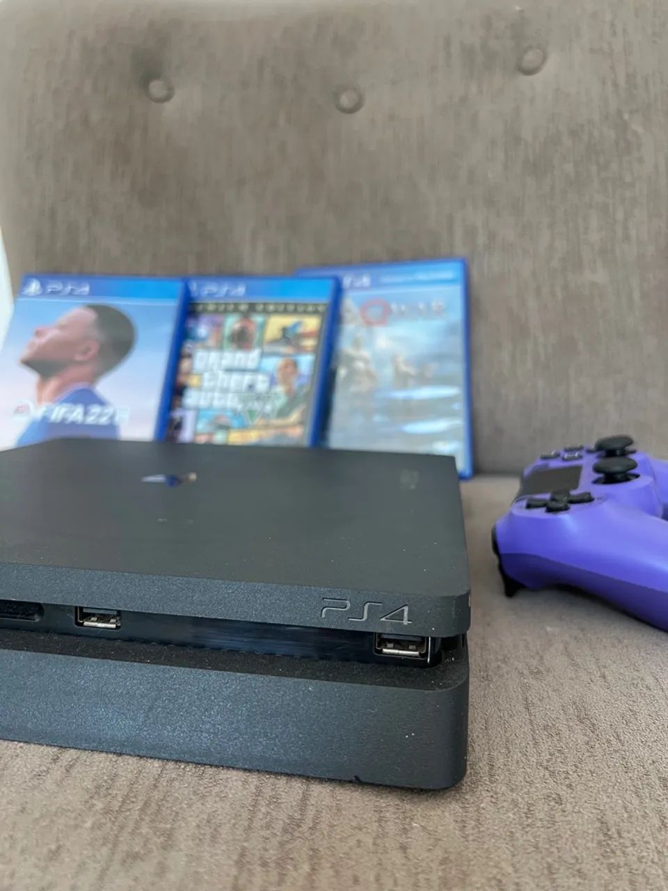 PlayStation 4 Slim + Jogos + Controle - Foto 3