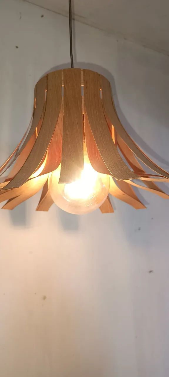 Luminária em madeira 115,00 por 75,00  - Foto 5