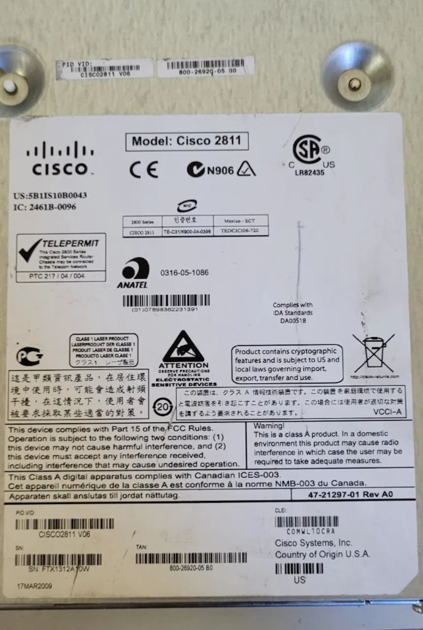 Roteador Cisco 2800 séries - Foto 3