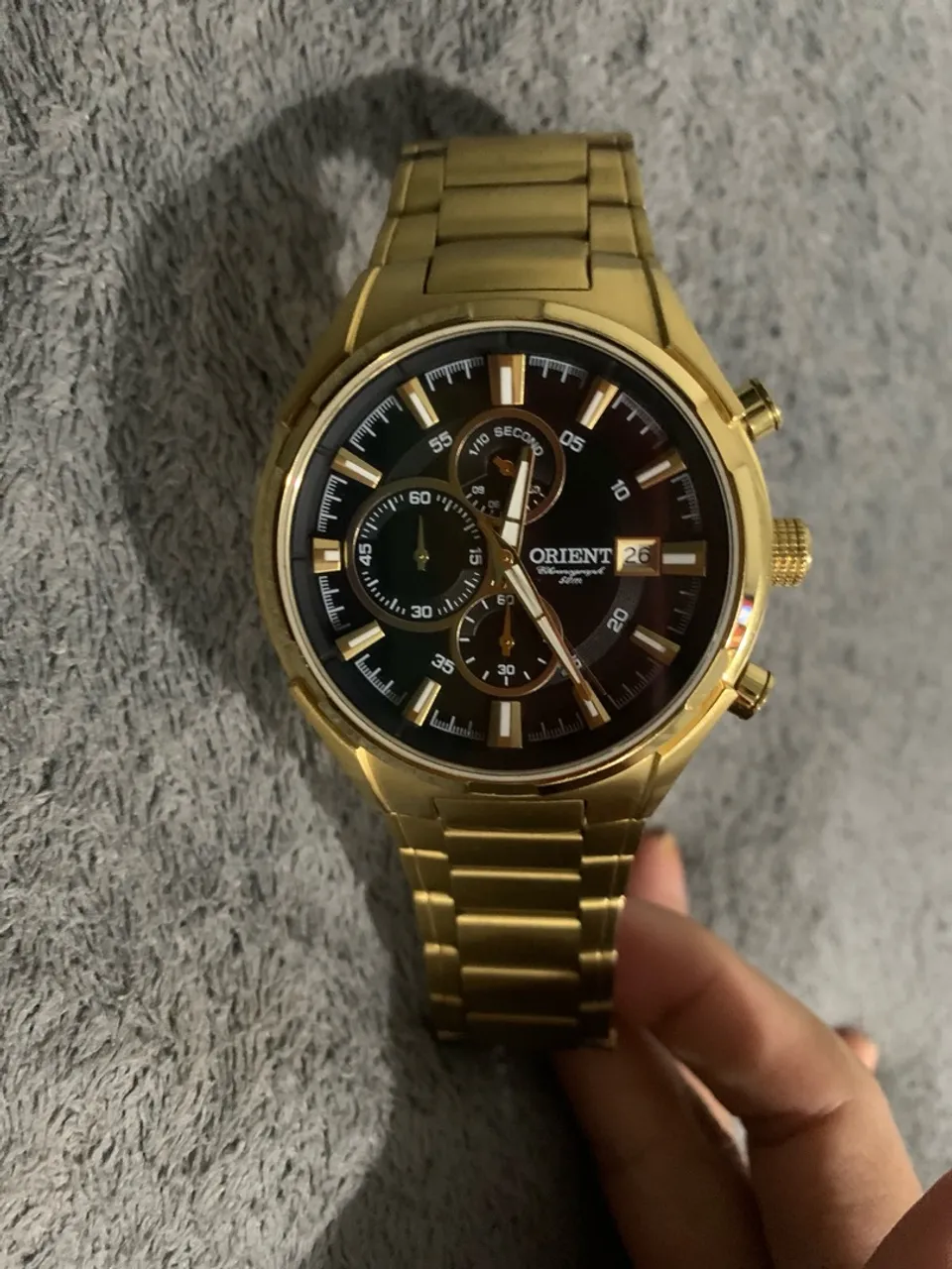Relógio Orient Dourado Cronógrafo