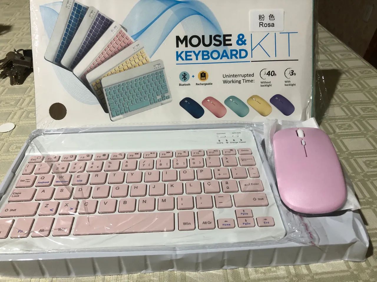 Kit Teclado e Mouse Sem Fio - Recarregável - 150h de Autonomia Bluetooth - Foto 2