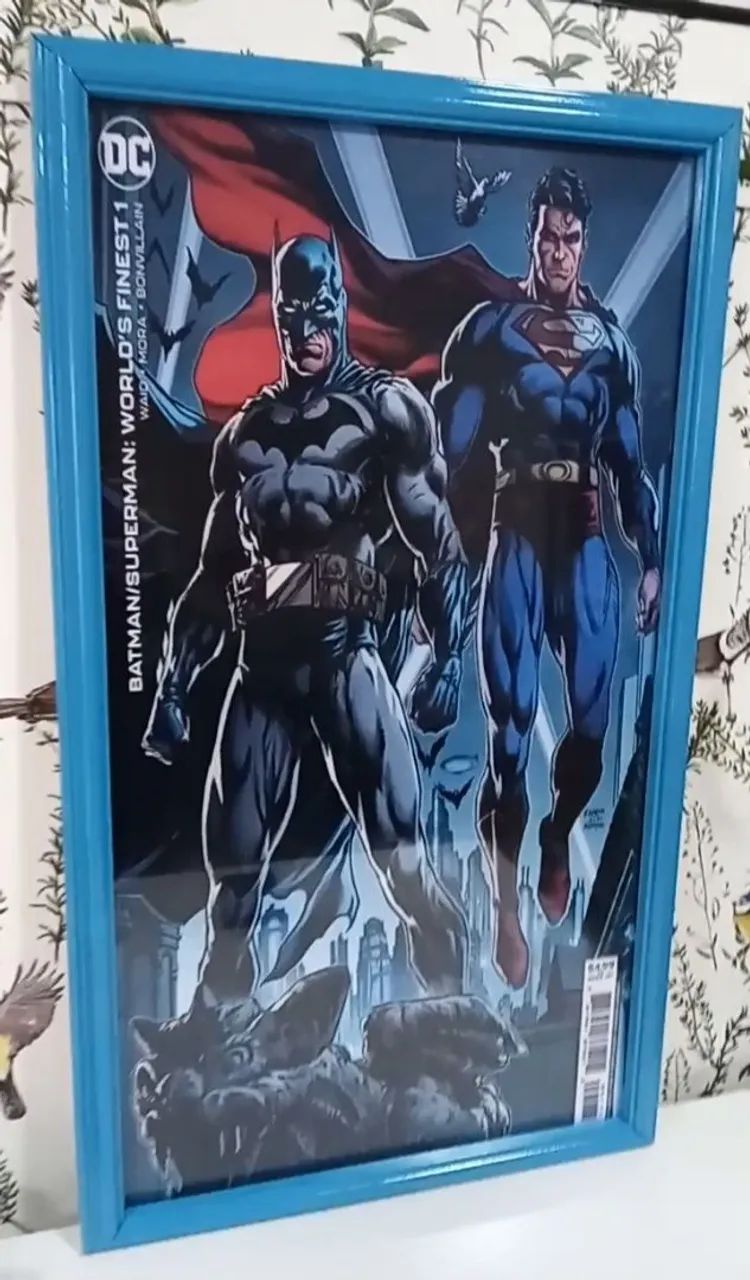 Quadro Batman e Superman Grande 0,82 X 0,50
