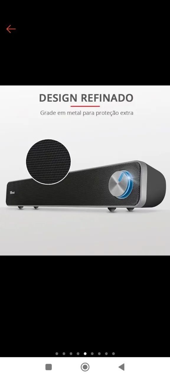 Soundbar Trust Bluetooth 2.1 - Som Potente e Design Compacto | Como Novo!<br> - Foto 5