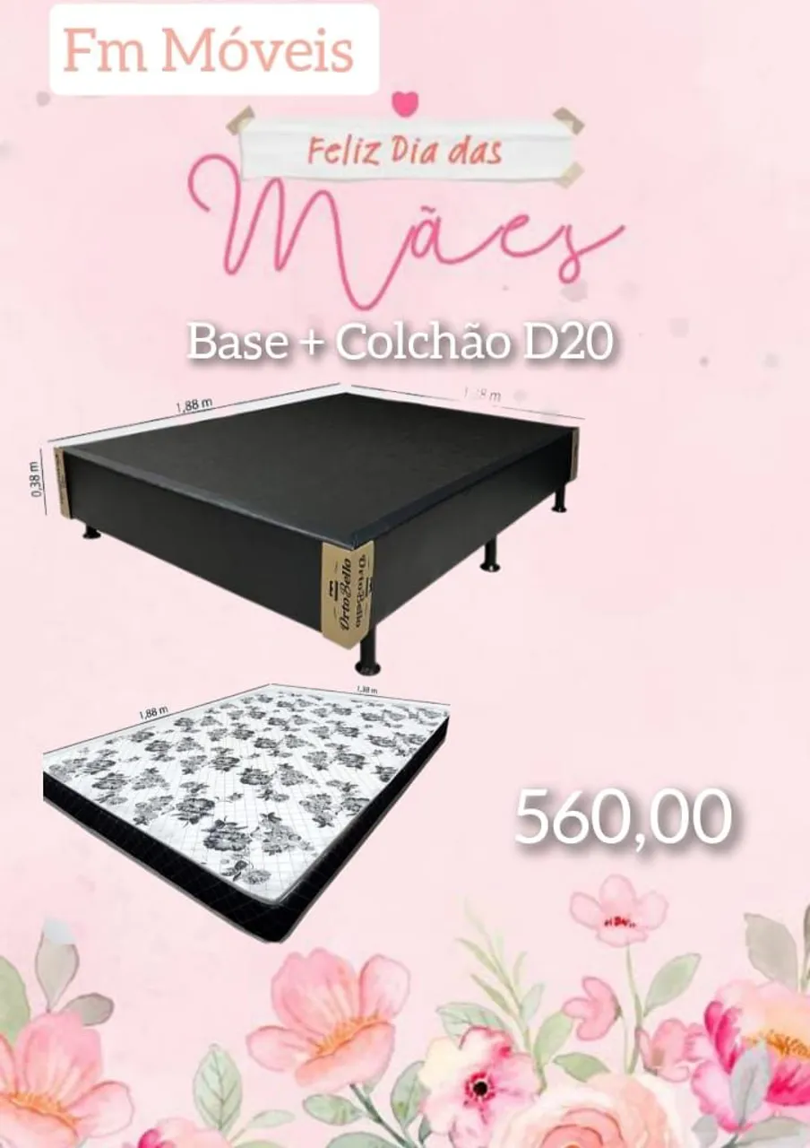 Base + Colchão D20 - Promoção Dia das Mães
