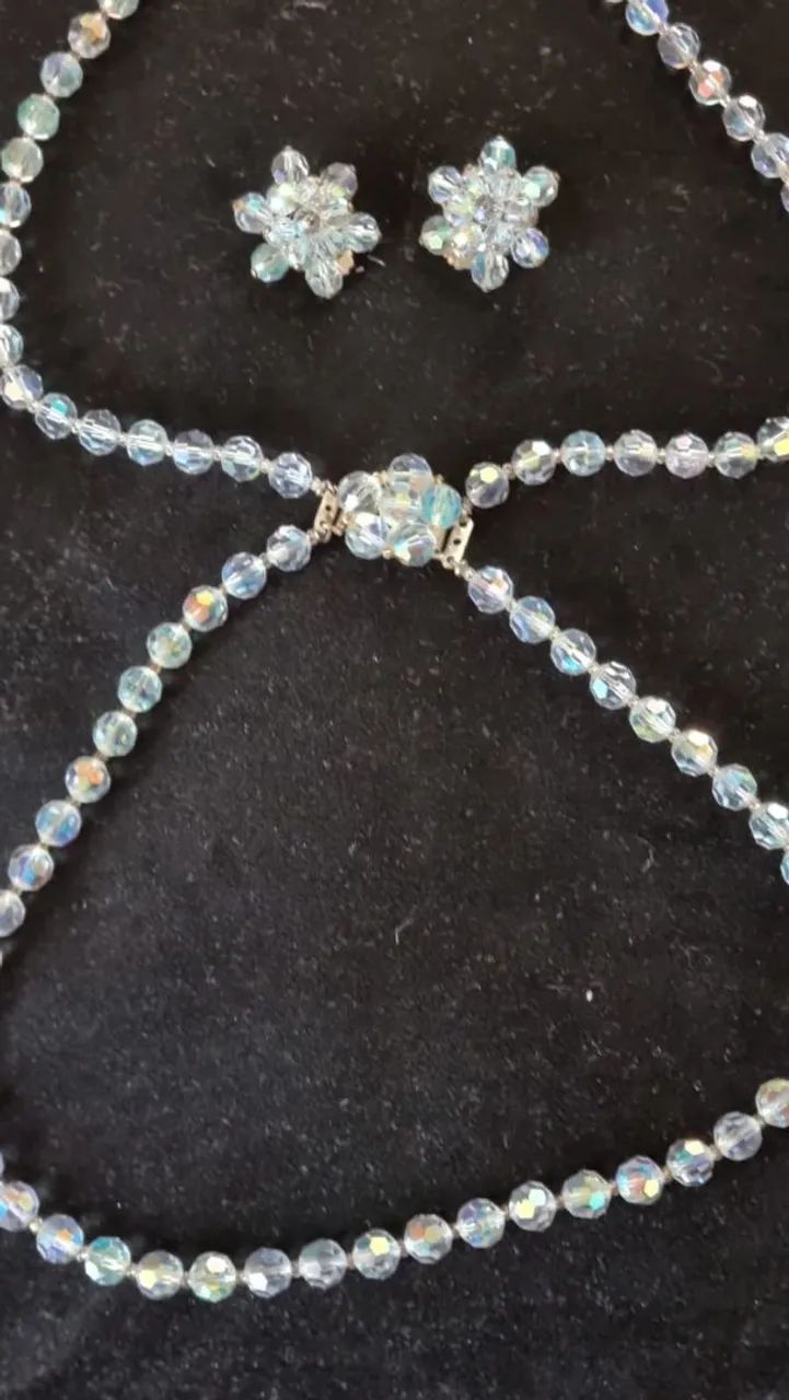 Conjunto de Colar e Brinco de Cristal - Foto 2