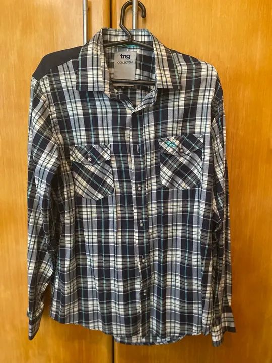Camisa xadrez masculina TNG - Foto 3