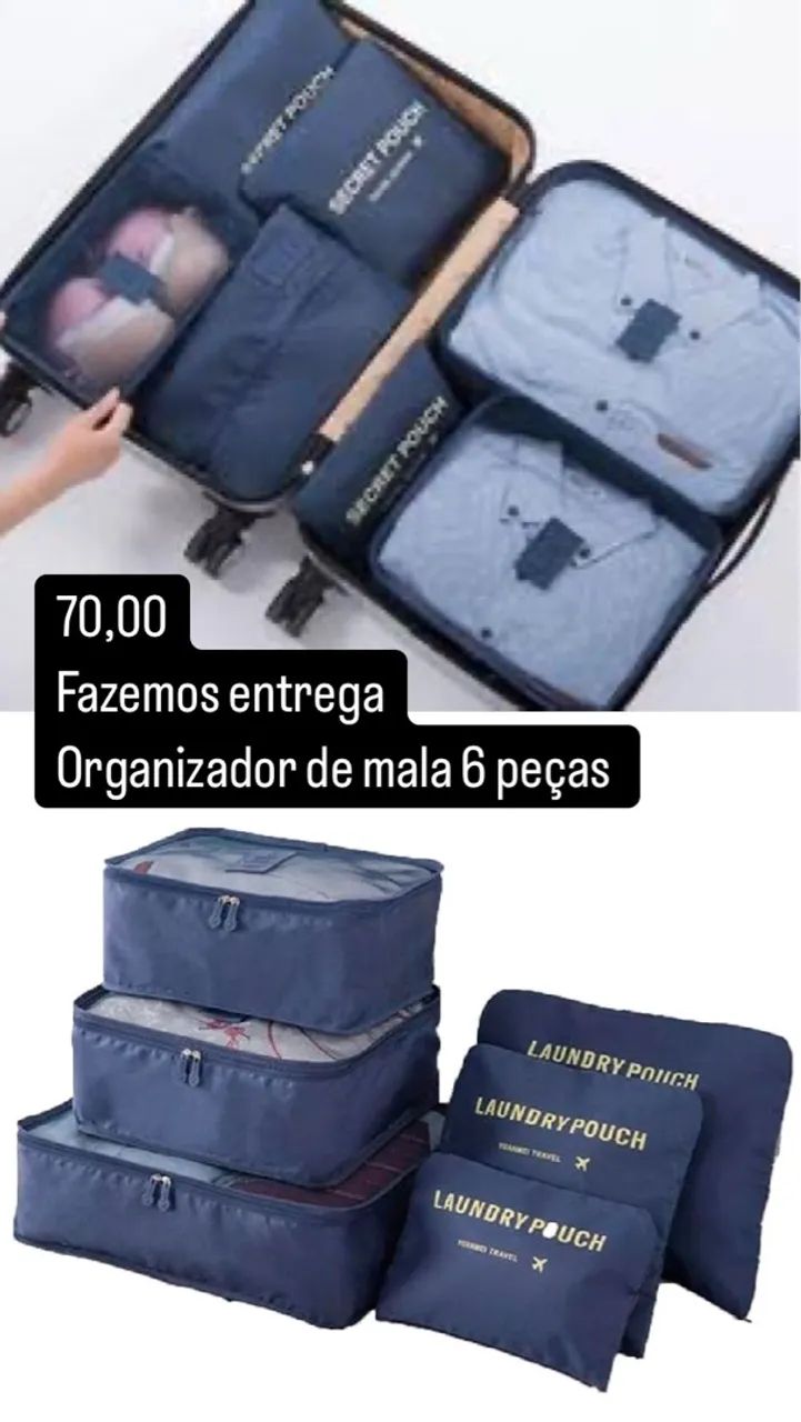 Organizador de mala 6 peças