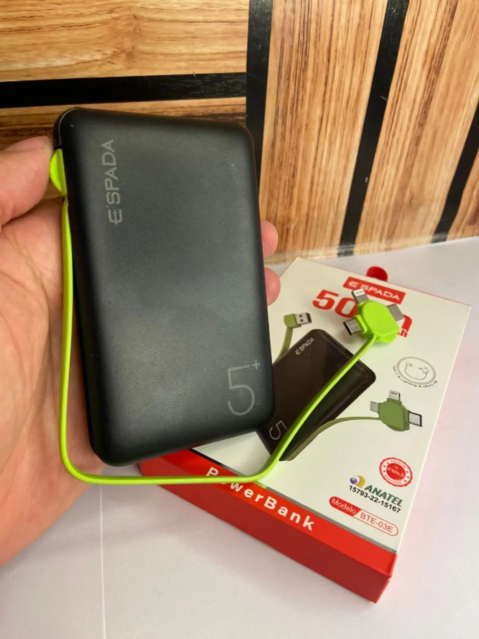 Carregador Portátil Power Bank Tipo-C & Lighting & Micro V8 - BTE-03E E?spada an4