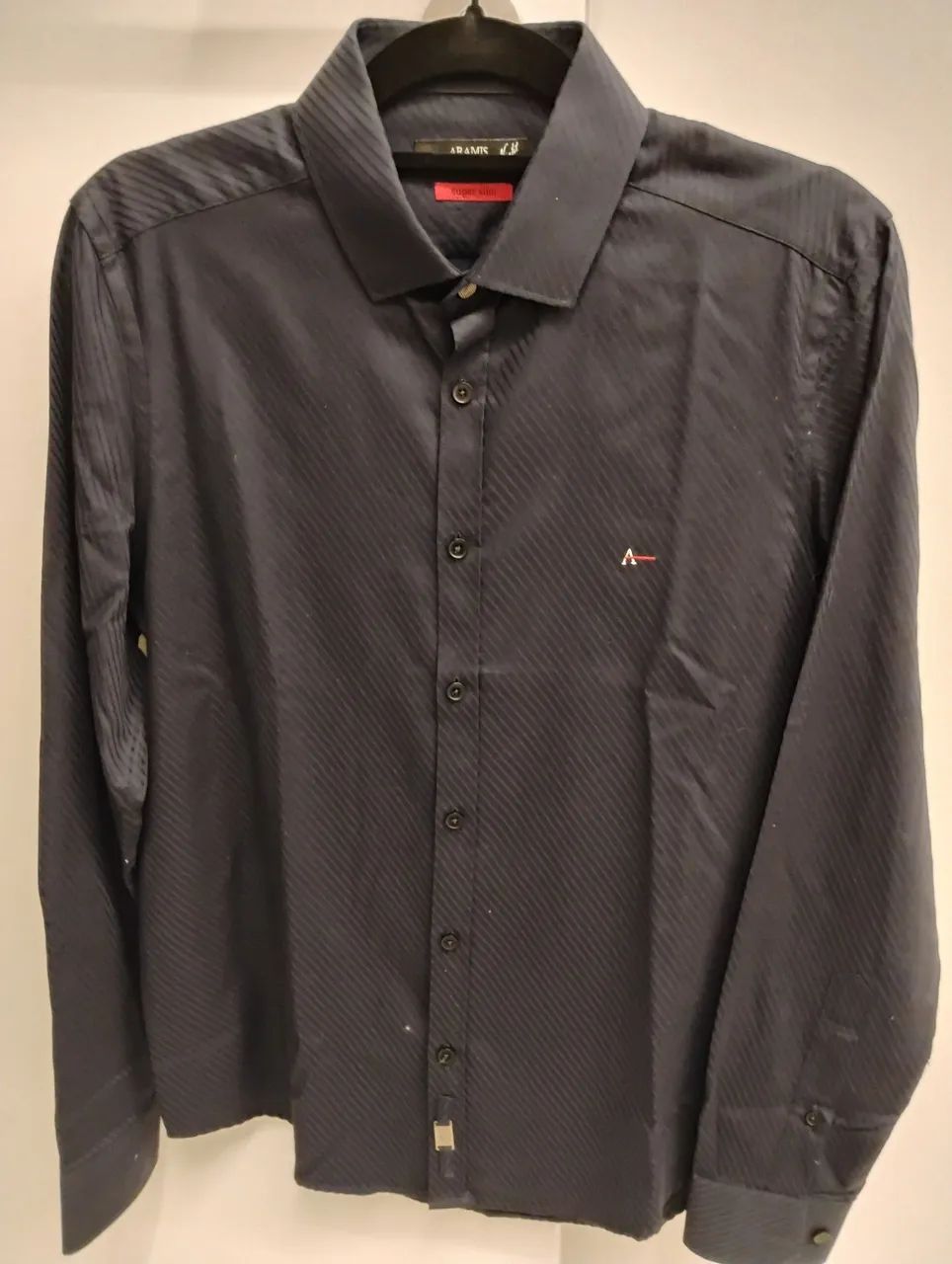 Camisa Social Azul Escuro Manga Longa - Tamanho M