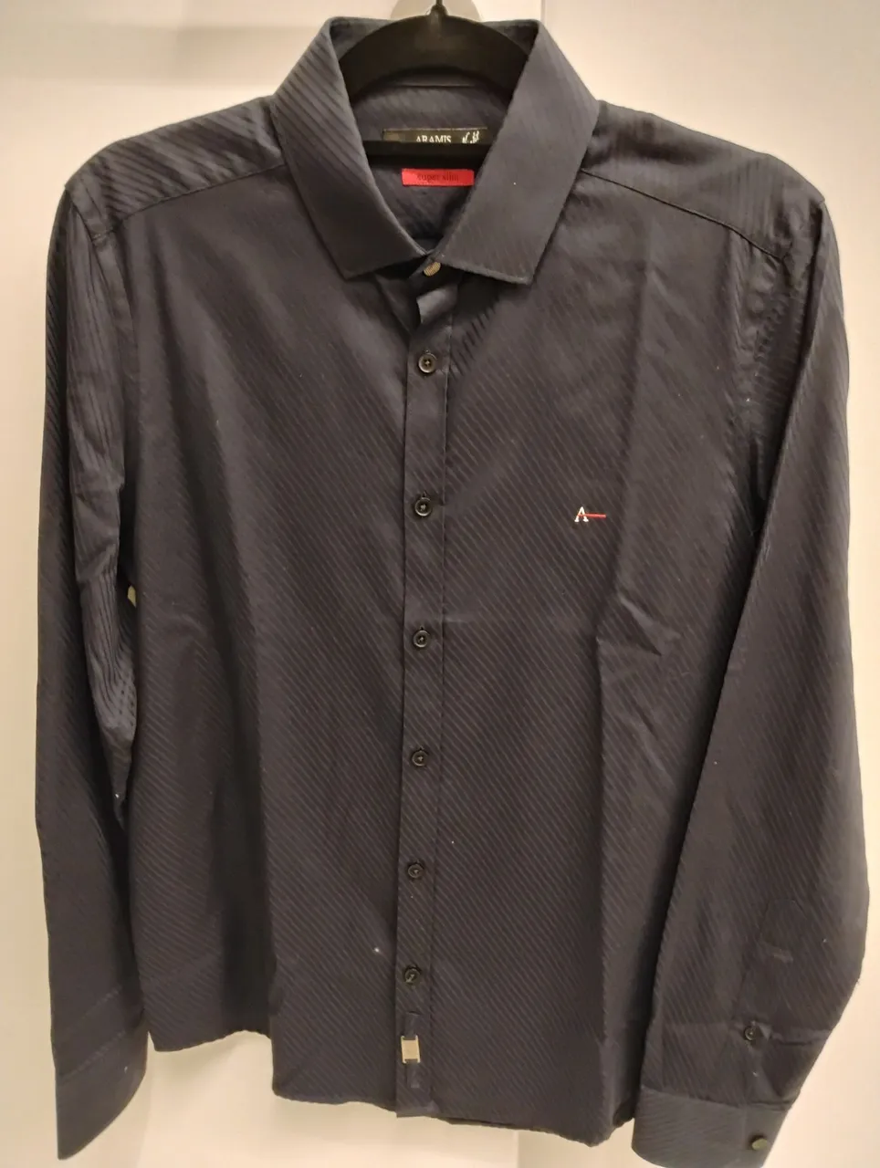 Camisa Social Azul Escuro Manga Longa - Tamanho M